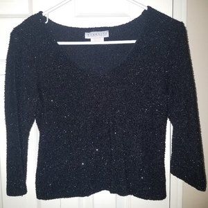 Sparkly black holiday sweater